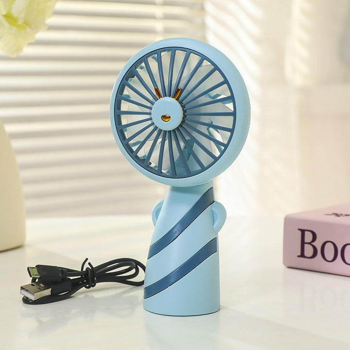 Damen Tragbarer USB Handventilator mit ergonomischem Design und integrierter LED-Beleuchtung Karnz