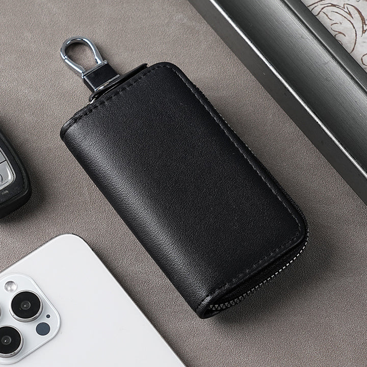 Kompakte Leder Schlüsselanhänger Geldbörse