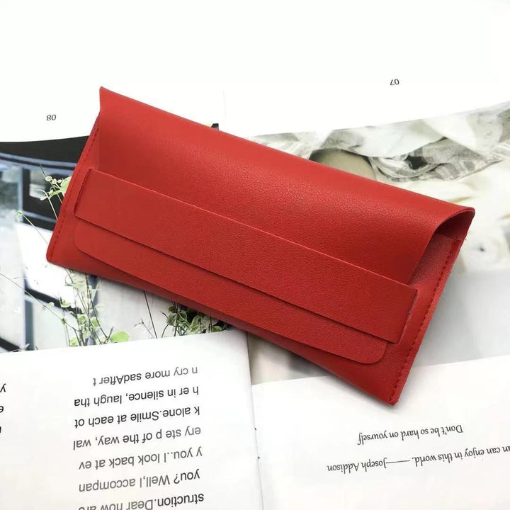 Faltbare synthetische Leder Sonnenbrille Etui Karnz