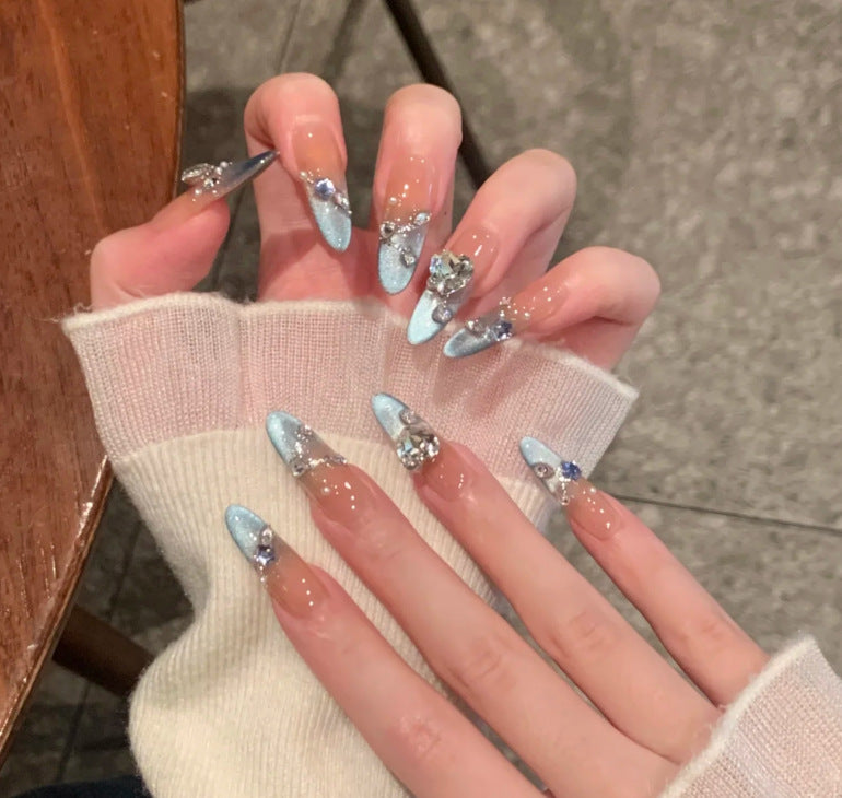 Glänzendes Ombre Quadrat Press-On Nagelset