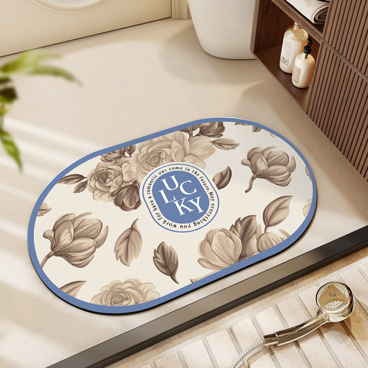 Blumenmuster Badematte Karnz