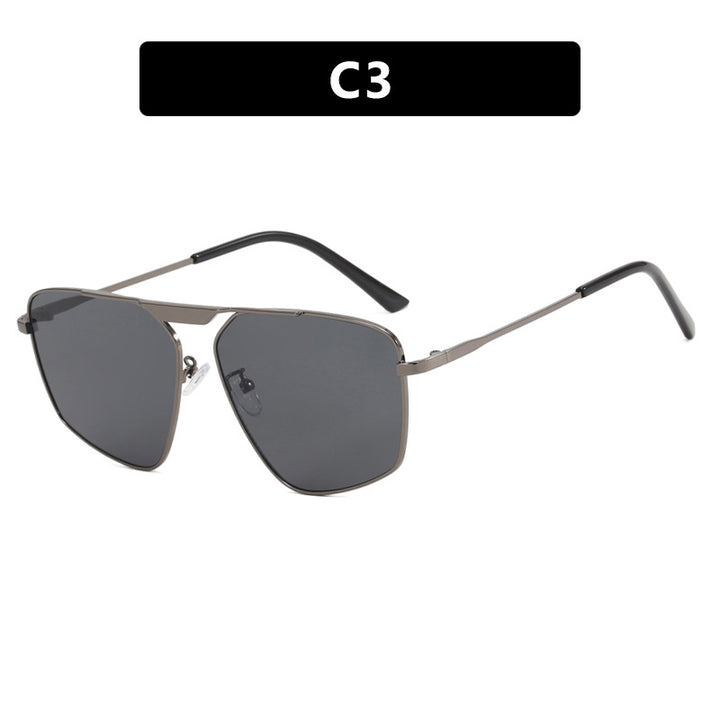 Damen Sonnenbrille im modernen, geometrischen Design mit robustem Metallrahmen Karnz