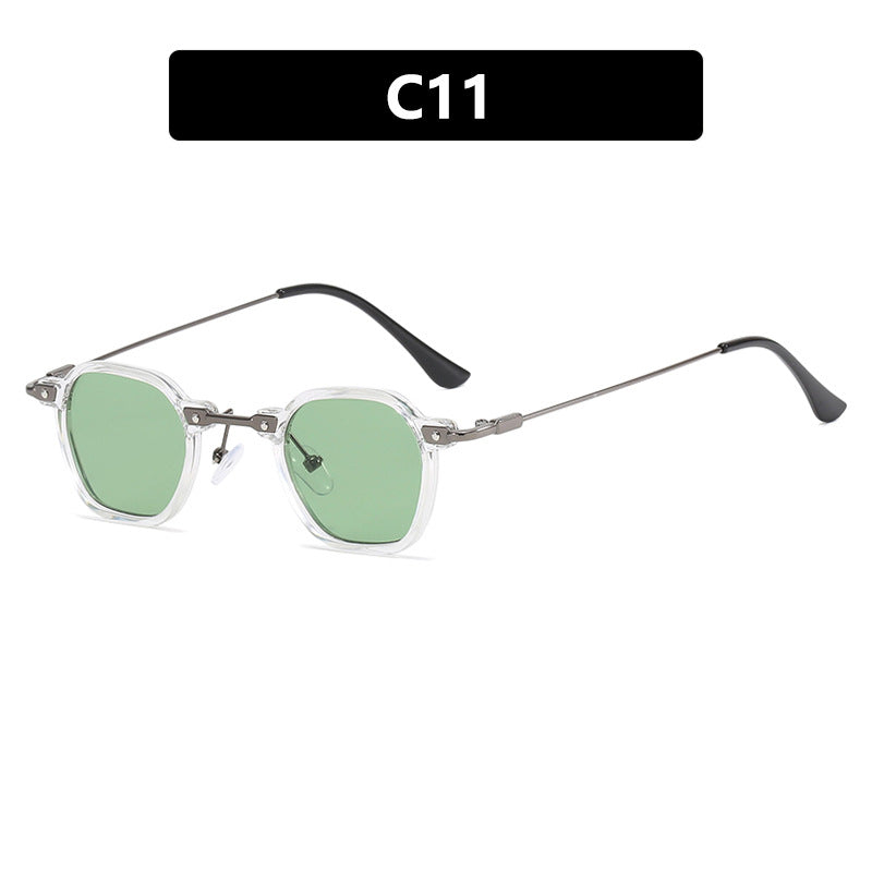 Damen stilvolle Sonnenbrille mit einzigartiger sechseckiger Form und robustem Rahmen Karnz