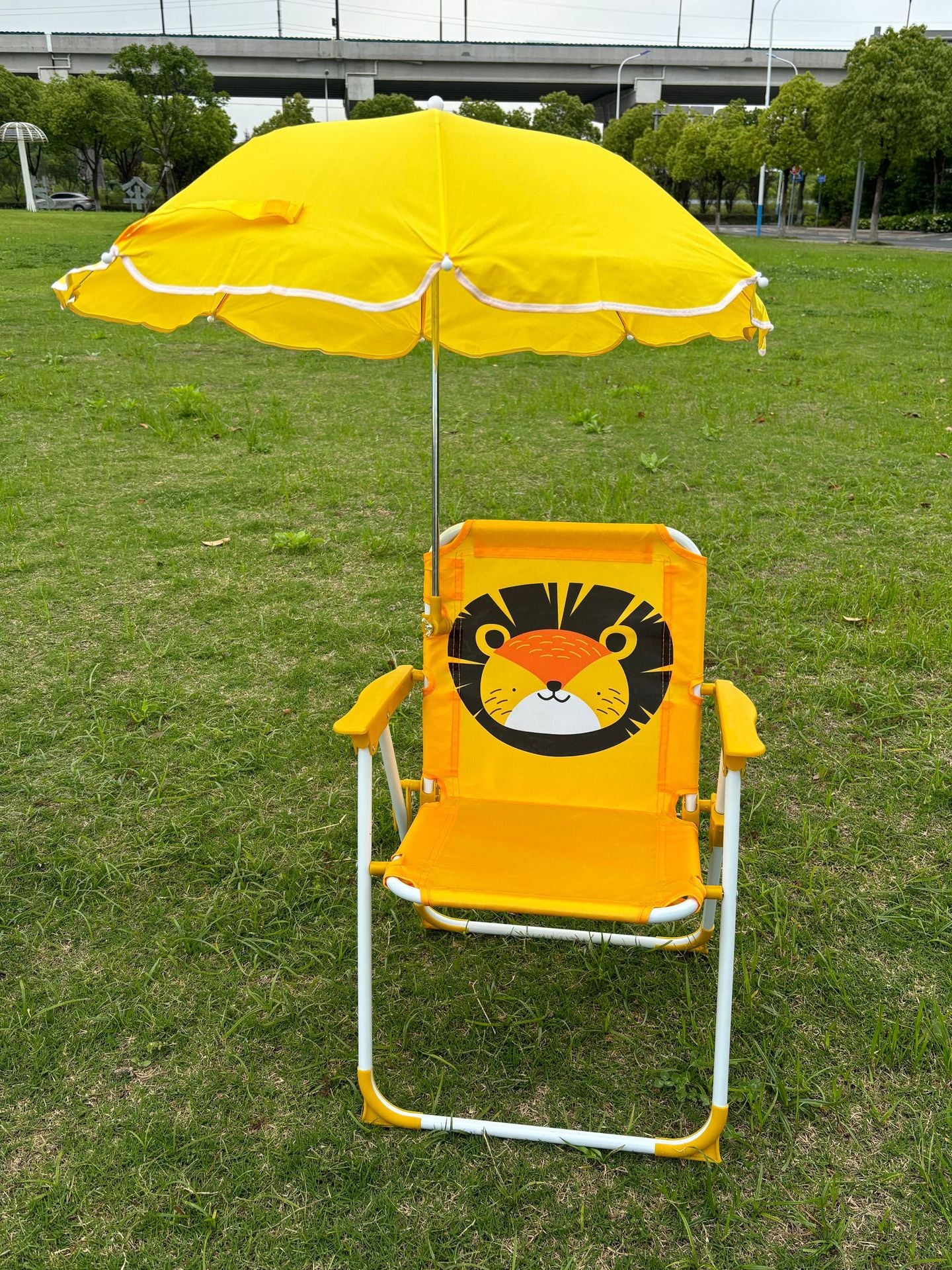 Damen Hochstuhl mit Sonnenschutz und tierischem Motiv Karnz