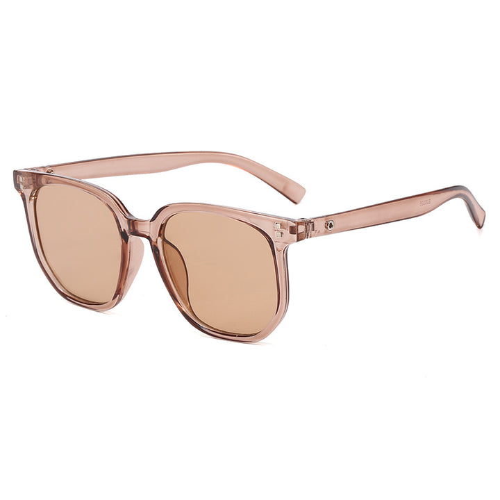 Damen trendige quadratische Sonnenbrille mit robustem Kunststoffrahmen Karnz