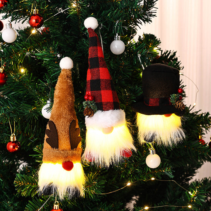 Beleuchtete Weihnachtsmann Figur Karnz