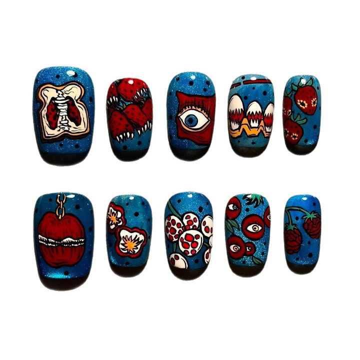 Künstlerisches Press-On Nagelkunst Design Set Karnz