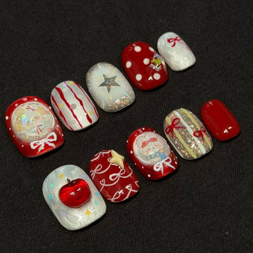 Urlaubs-themed dekorative Press-On Nagelkunst Set
