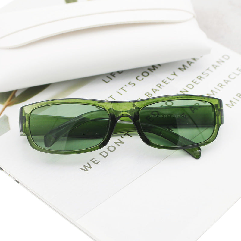 Damen modische Sonnenbrille im stylischen Rechteckdesign Karnz