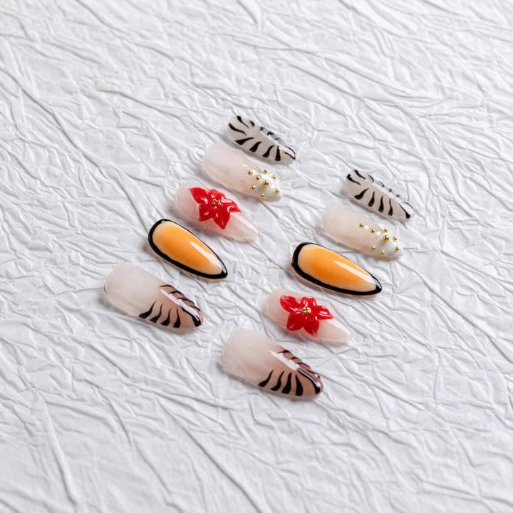 Künstlerisches florales Nail Art Set
