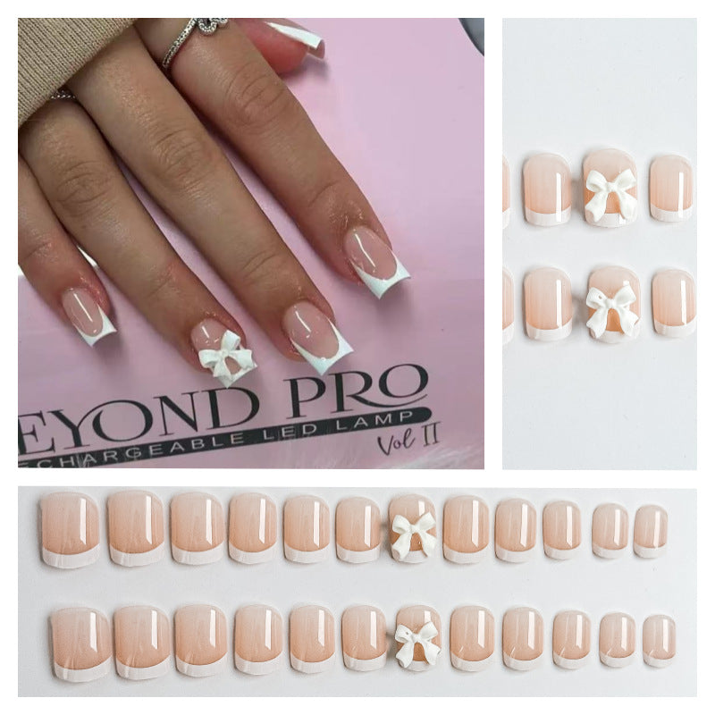 Nail Art Kunstnägel Set mit eleganten Schleifenakzenten Karnz