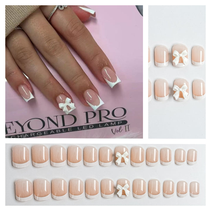 Nail Art Kunstnägel Set mit eleganten Schleifenakzenten Karnz