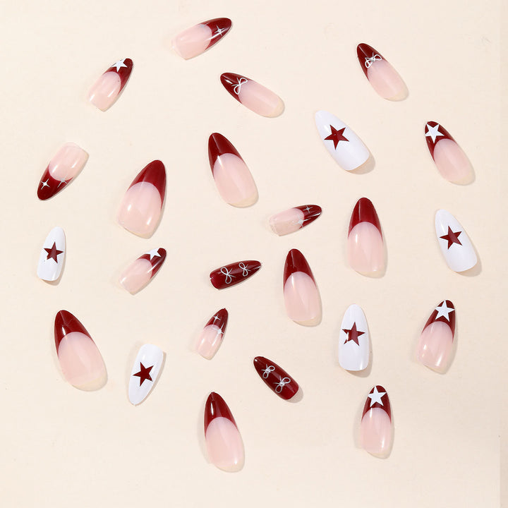 Glamouröse Star-Akzent Nagelkunst Verlängerungen Karnz