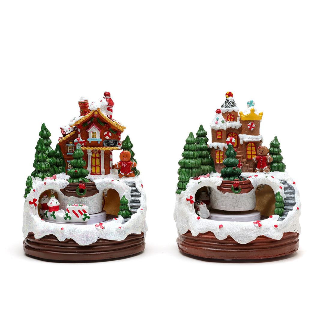 Dekorative LED Weihnachtsdorf Figurine Karnz