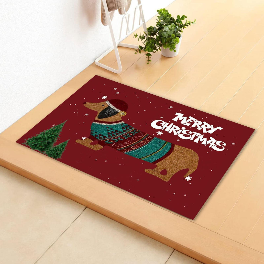 Weihnachtlich gestaltete dekorative Fußmatte für Zuhause