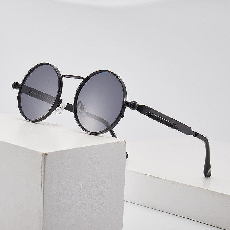 Damen elegante runde Metallbrille Karnz