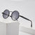 Damen elegante runde Metallbrille Karnz
