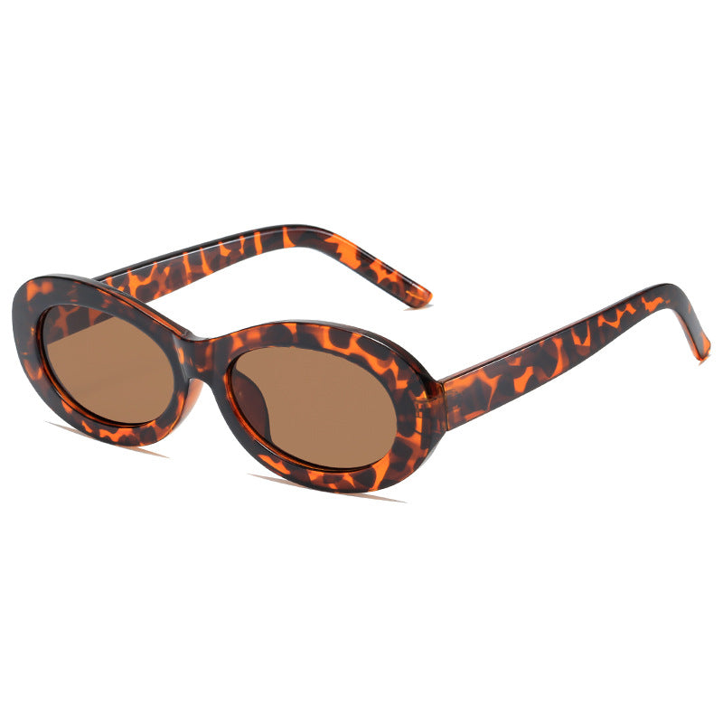Damen modische ovale Sonnenbrille mit UV-Schutz und innovativem Design Karnz