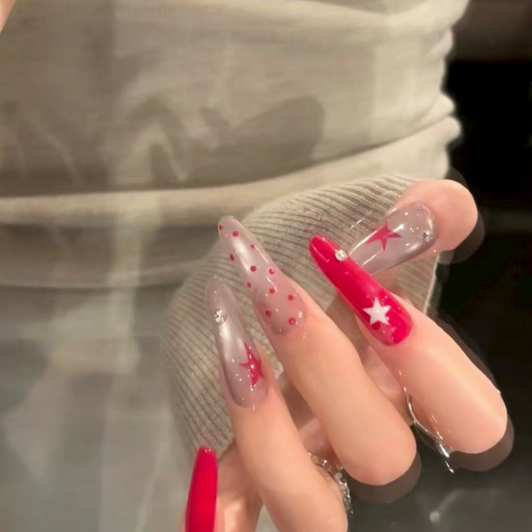 Künstlerische Glitter Nagelverlängerungen