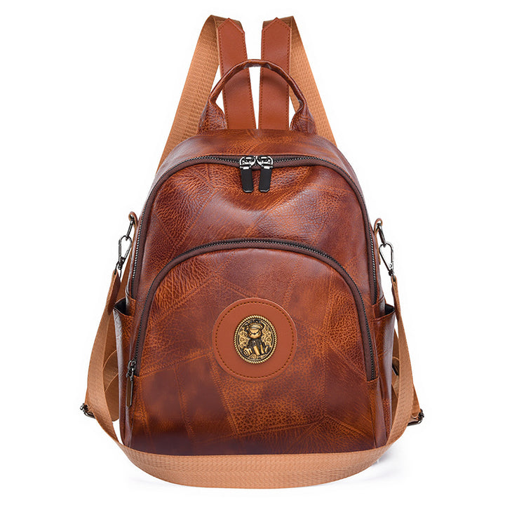 Vintage Stil Leder Rucksack