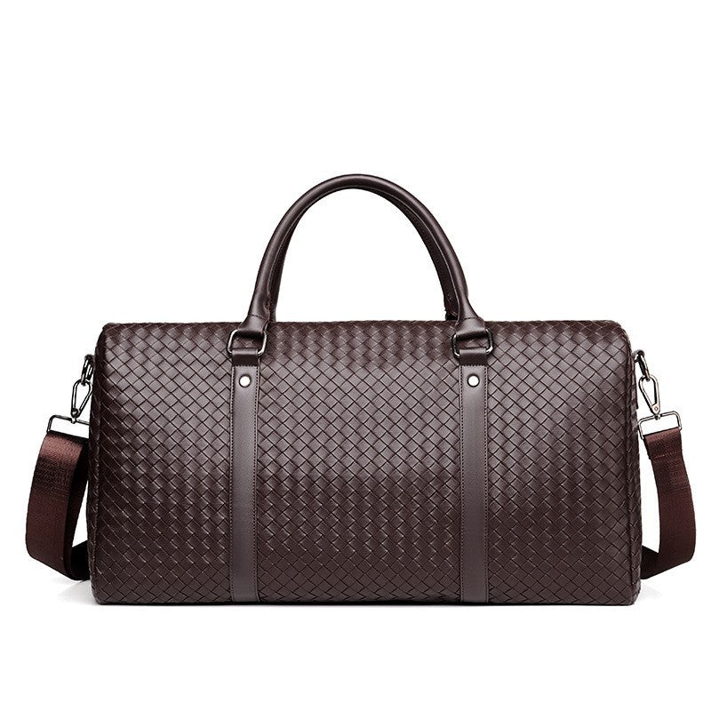 Woven Leather Weekend Duffle Karnz