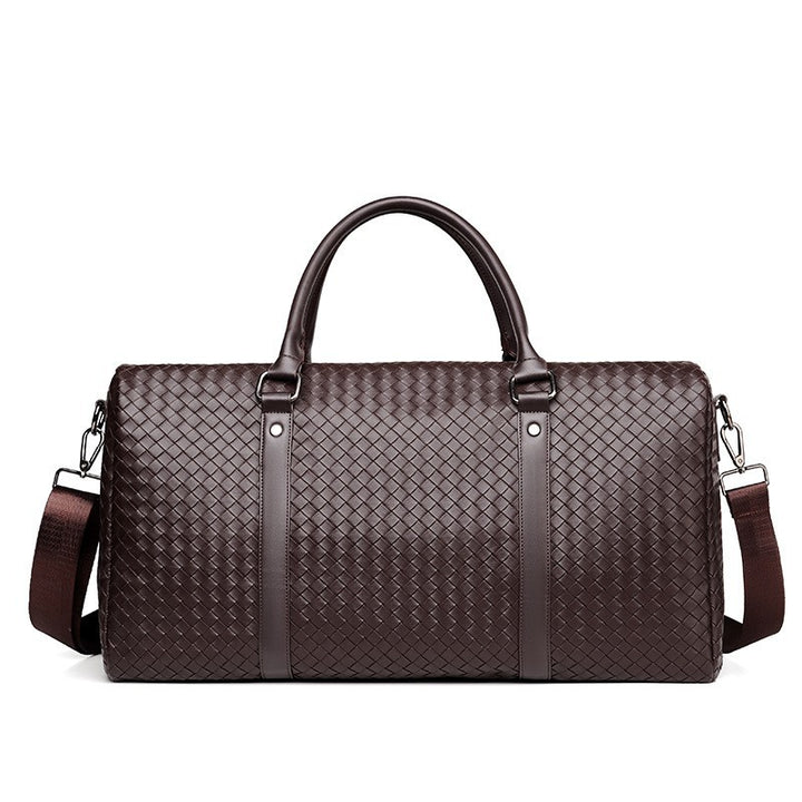 Woven Leather Weekend Duffle Karnz