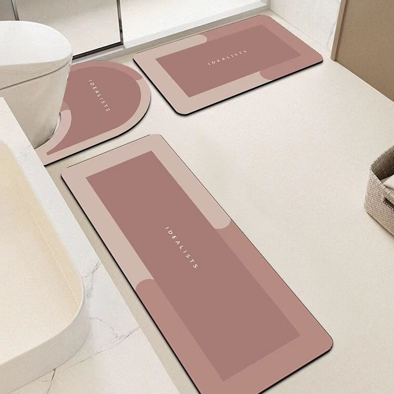 Modern Minimalist Badezimmermatten-Set Karnz