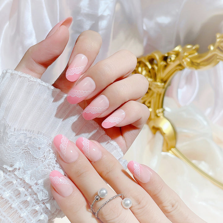 Lace-inspiriertes Ombre Press-On-Nagelset