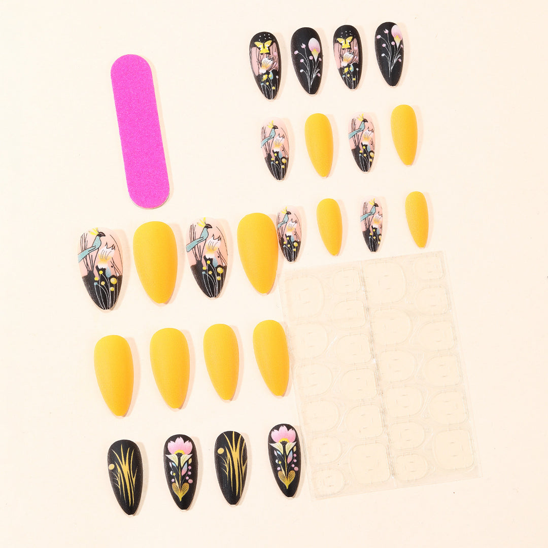 Künstlerische Blumen Design Stiletto Nagelkunst Extensions Karnz