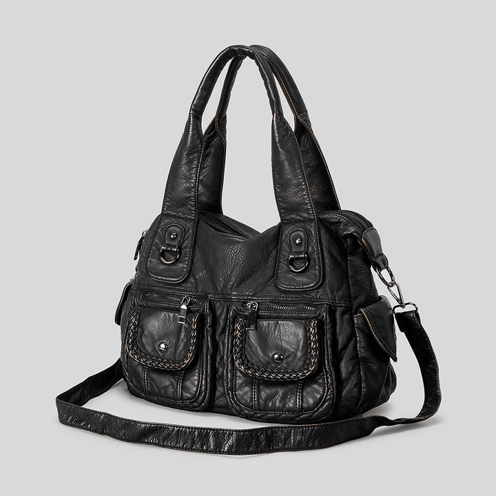 Multifunktionale Lederhandtasche