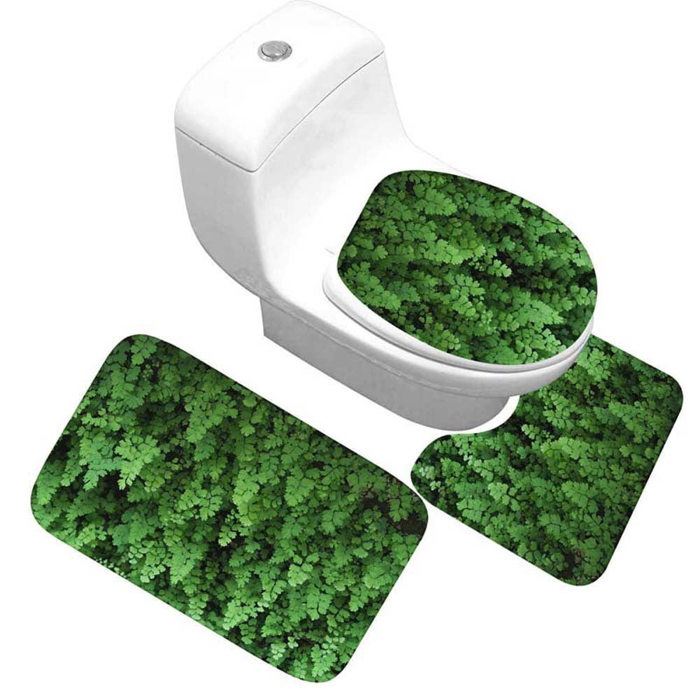 Blumenmuster Toilettenteppich Set