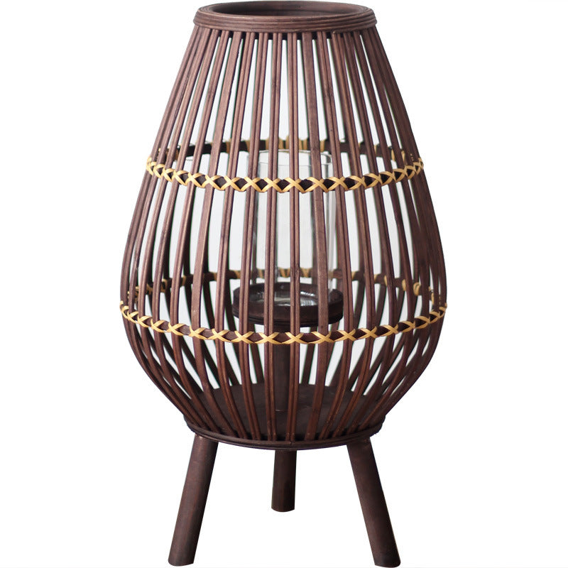 Rustikale Rattan-Laterne Karnz