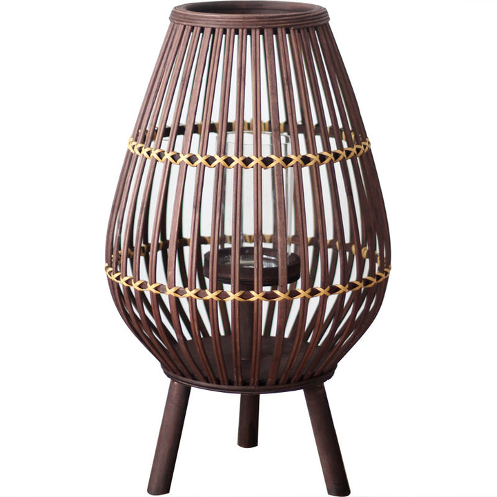 Rustikale Rattan-Laterne Karnz
