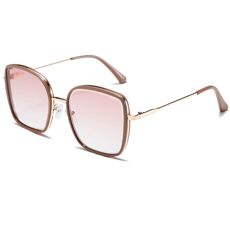 Damen Premium Sonnenbrille mit quadratischem Rahmen und verspiegelten Gläsern Karnz