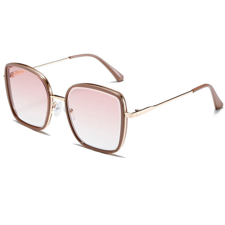 Damen Premium Sonnenbrille mit quadratischem Rahmen und verspiegelten Gläsern Karnz