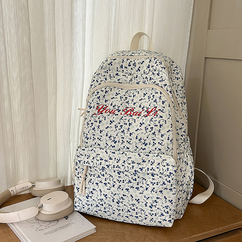 Florales Print Freizeit Rucksack Karnz