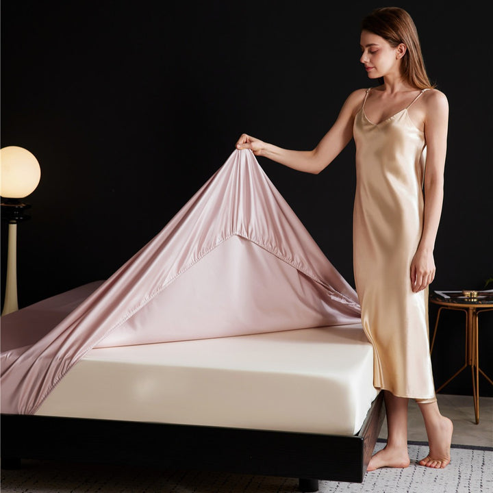 Tief-Taschen Seiden-Feel Elastische Spannbettlaken mit Sicherem Griff