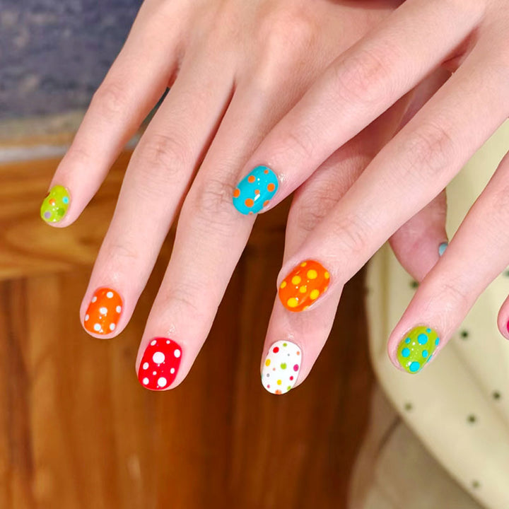 Künstlerisches katzenmotiviertes Press-On-Nagelkunstset Karnz