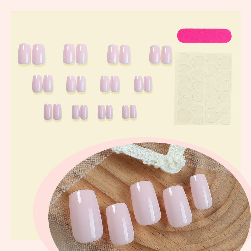 Glänzendes quadratisch geschnittenes Press-On Nagelset Karnz