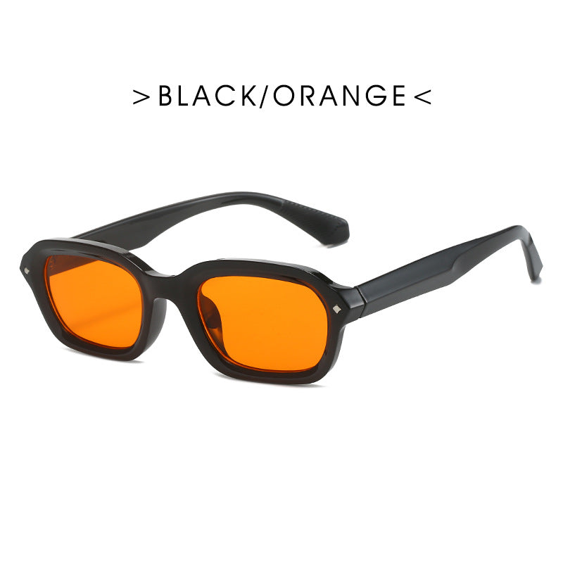 Damen Trendige rechteckige Sonnenbrille mit vollständig transparentem Rahmen und UV-Schutz Karnz
