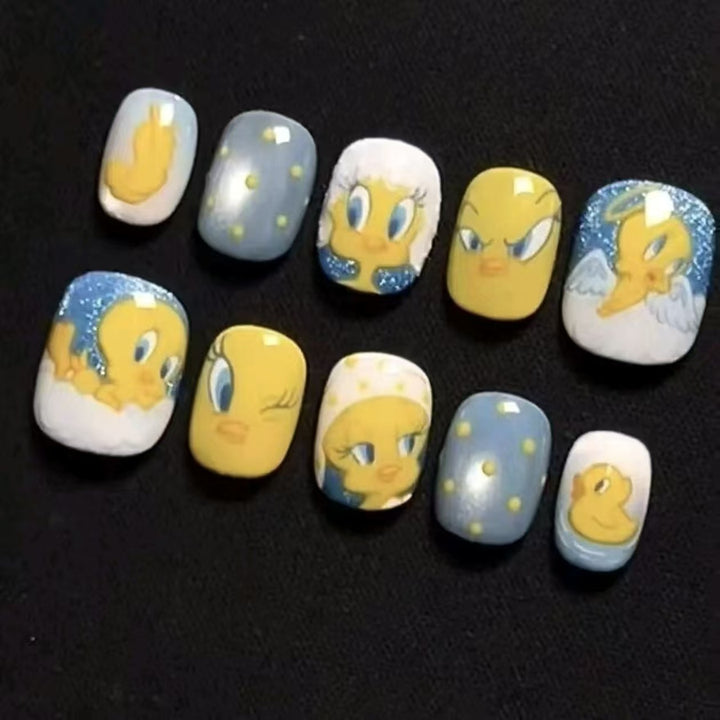 Verspielt Charakter Press-On Nagelkunst Set Karnz