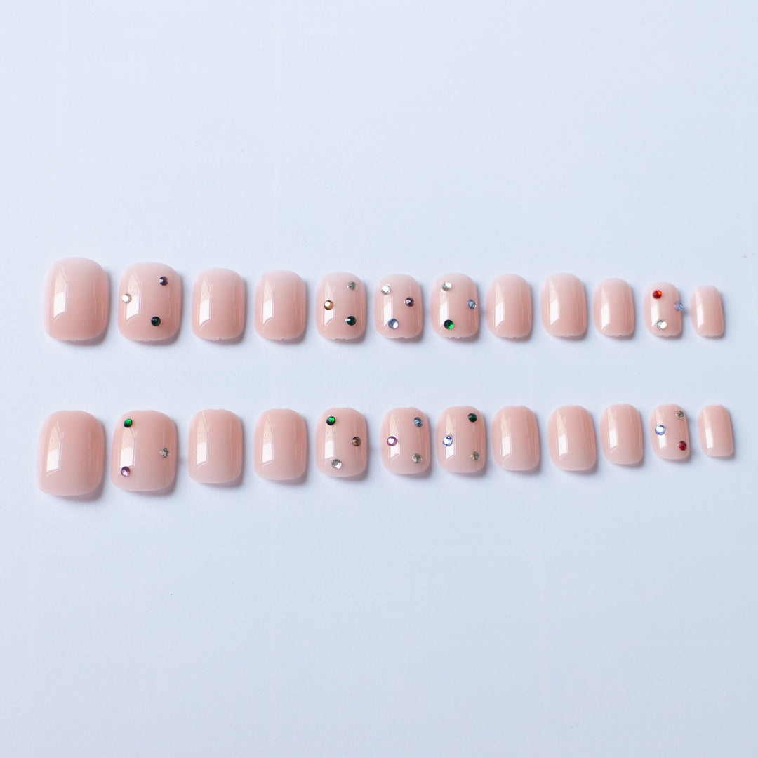 Künstlerisches mit Strass verziertes Nagelkunst-Set