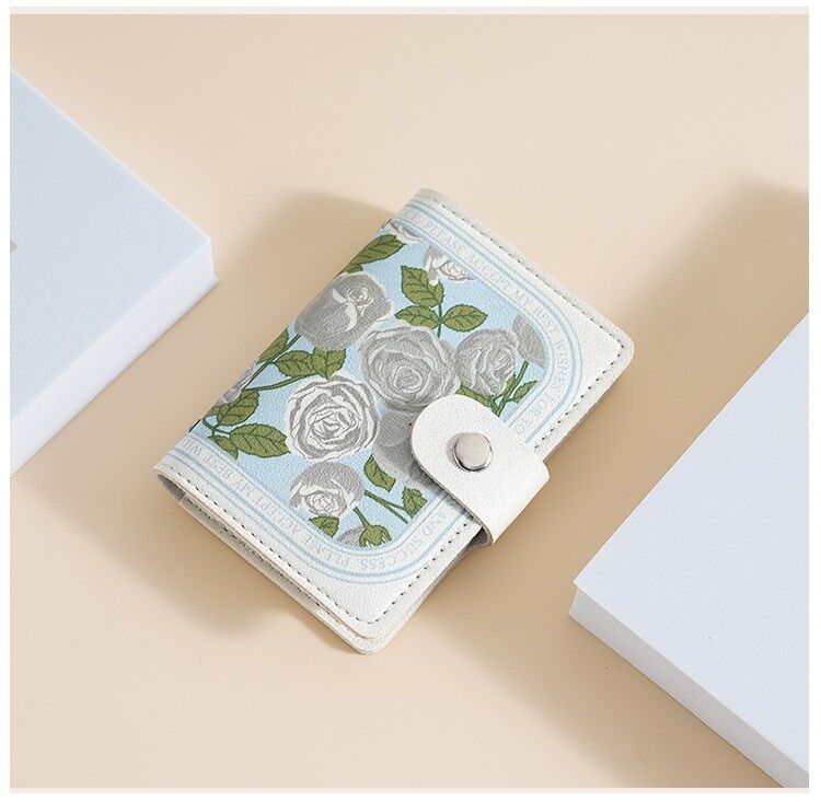 Elegante Rose Druck Geldbörse Karnz