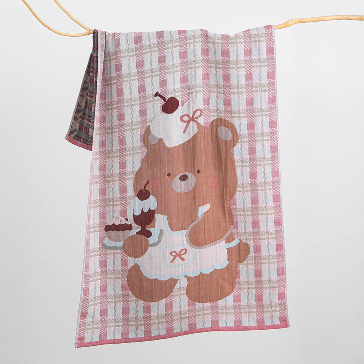 Damen Kuscheltuch mit bearbeitetem Bärenmotiv Karnz