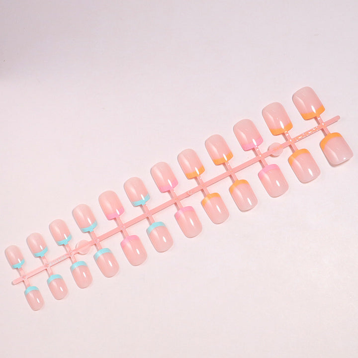 Premium Gradient French Tip Press-On Nail Set Karnz