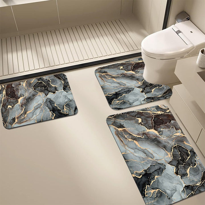 Abstract Badezimmermatte Set