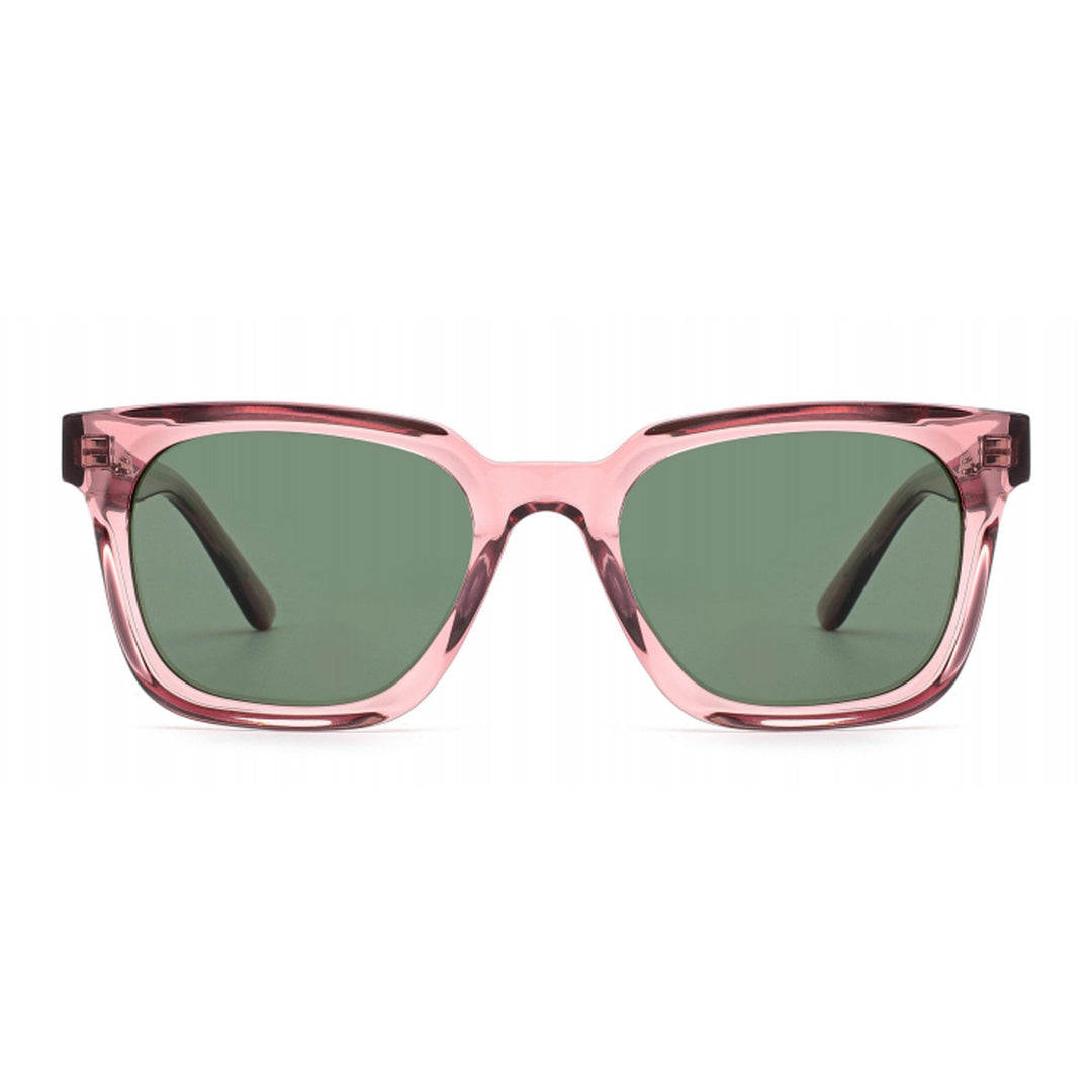 Damen stilvolle Sonnenbrille mit breitem, rechteckigem Rahmen und UV-Schutz Karnz