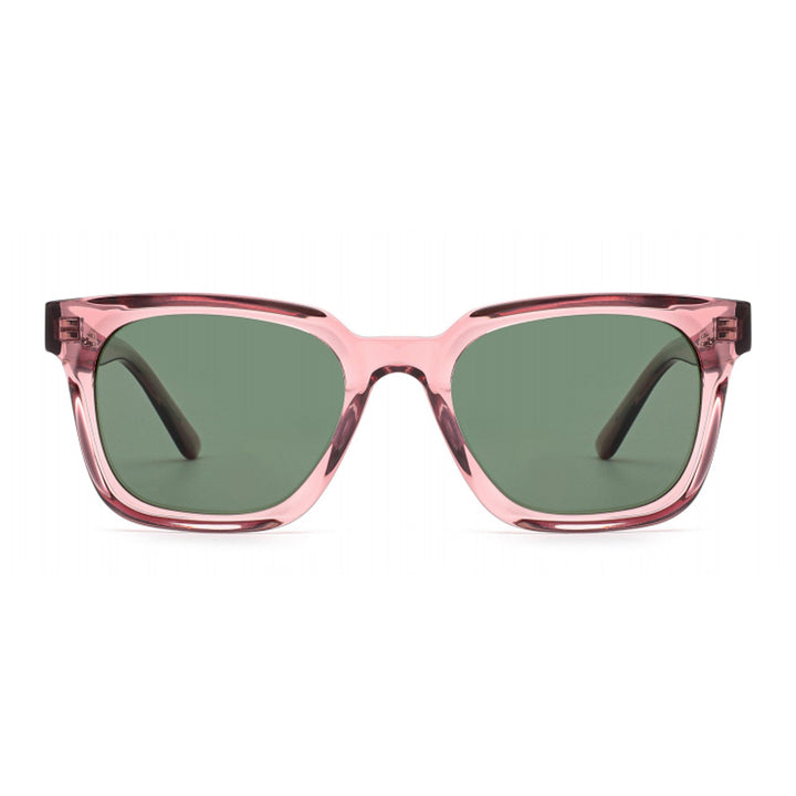 Damen stilvolle Sonnenbrille mit breitem, rechteckigem Rahmen und UV-Schutz Karnz