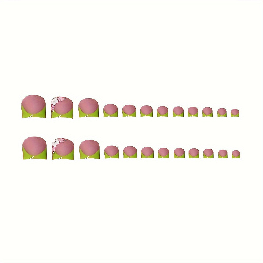 Florale Fantasie Press-On Nagelset Karnz