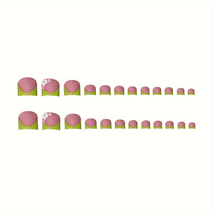 Florale Fantasie Press-On Nagelset Karnz